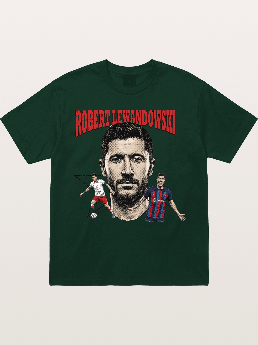 Robert Lewandowski Football Art Gildan T-shirt