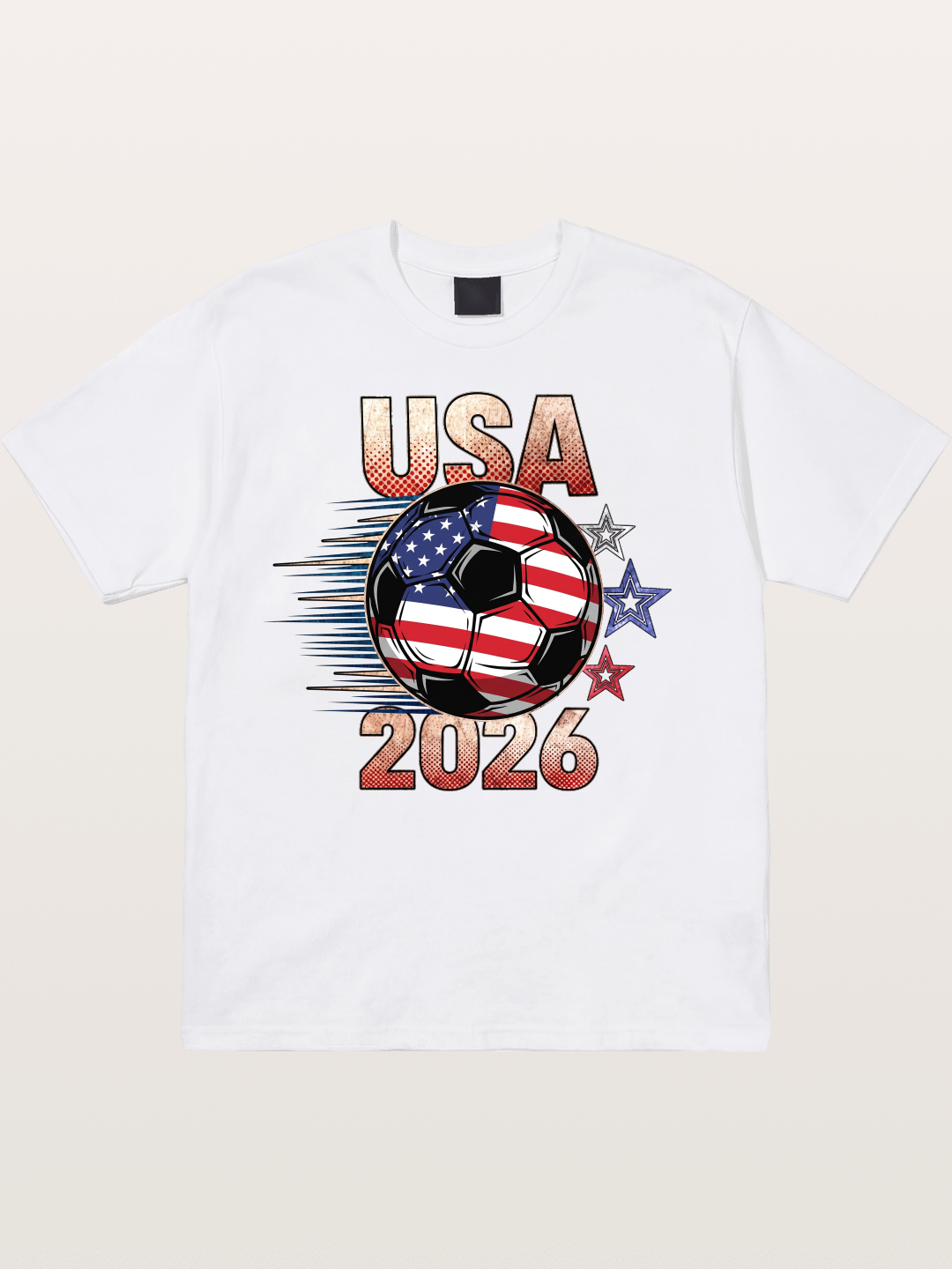 USA 2026 American Flag Soccer Ball Cotton T-shirt