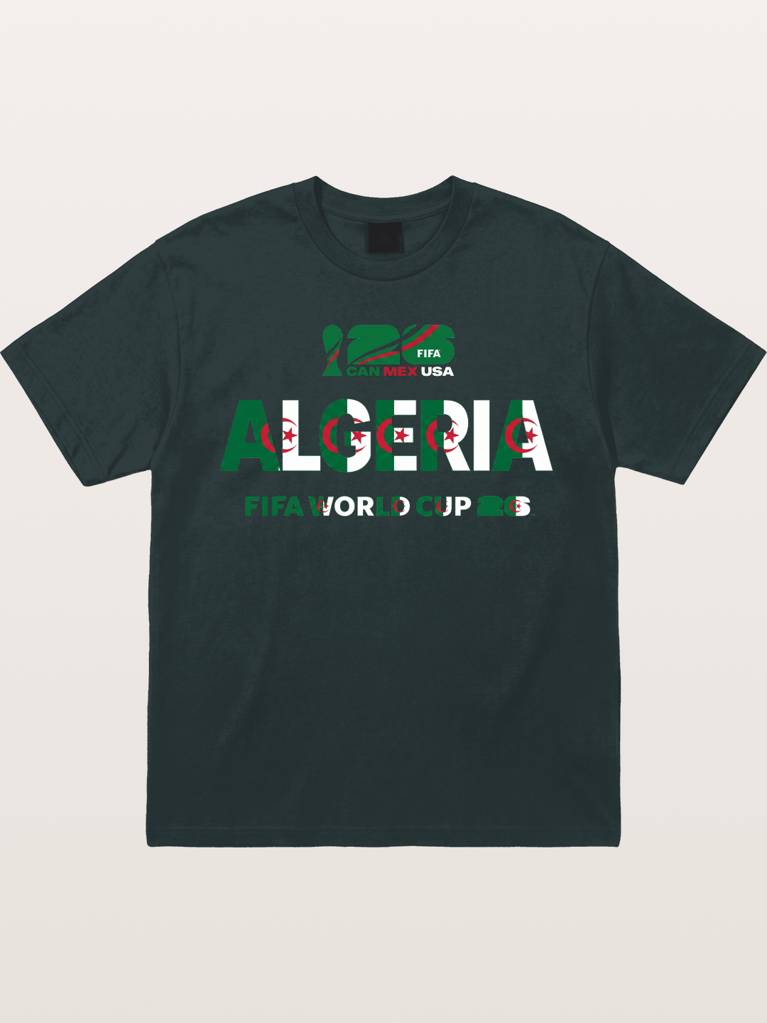 Algeria 2026 Flag Motif Art Gildan T-shirt