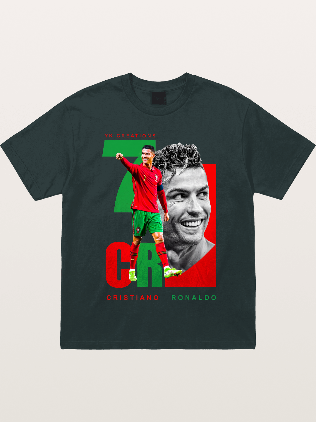 Ronaldo Portugal Dual Montage Gildan T-shirt