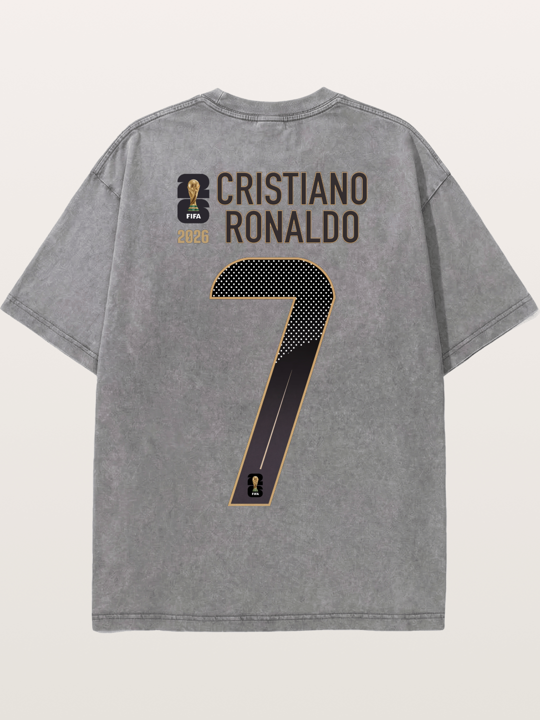 Portugal 7 Ronaldo 2026 WC Washed T-shirt