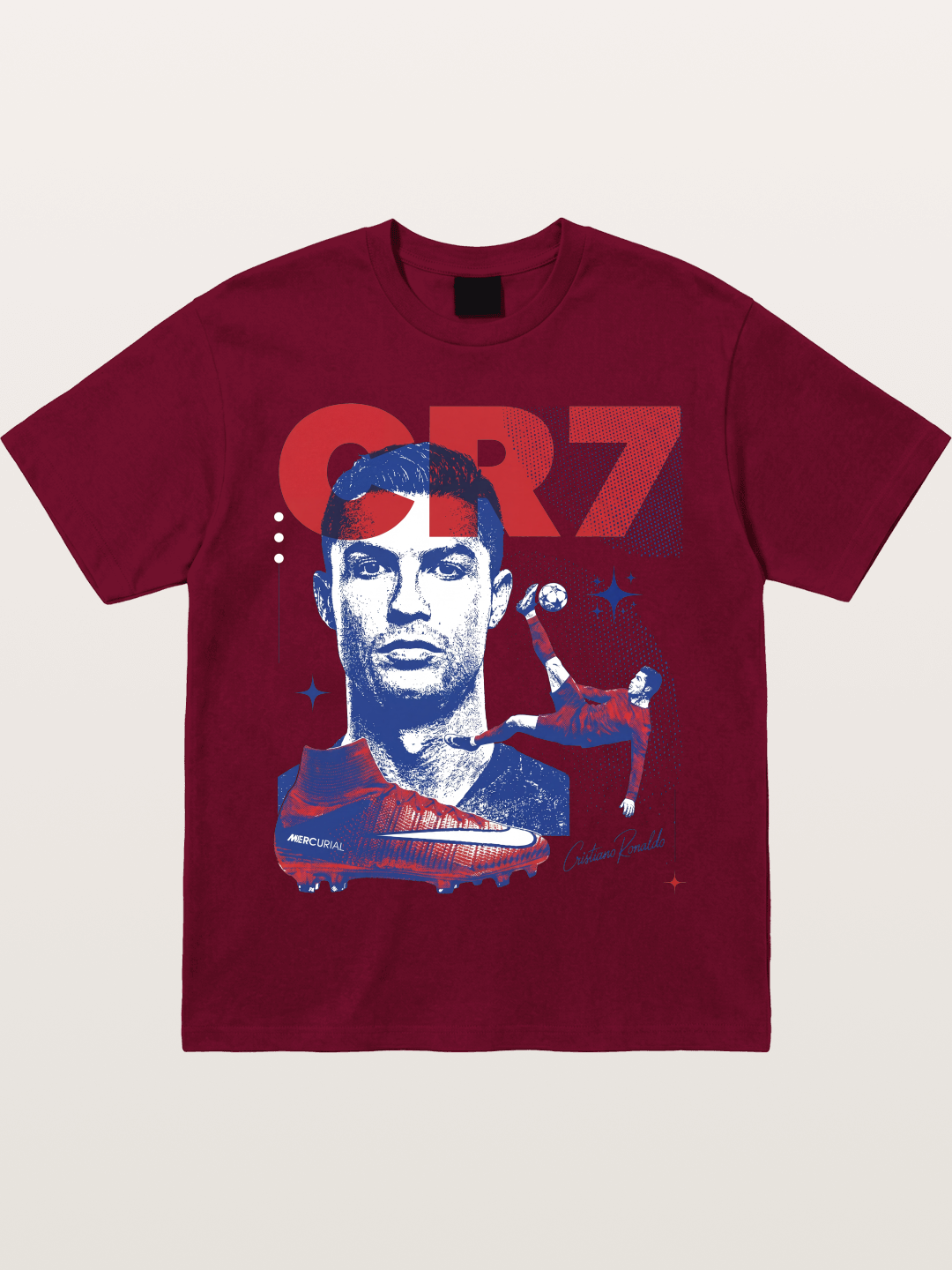 CR7 Retro Halftone Print Gildan T-shirt