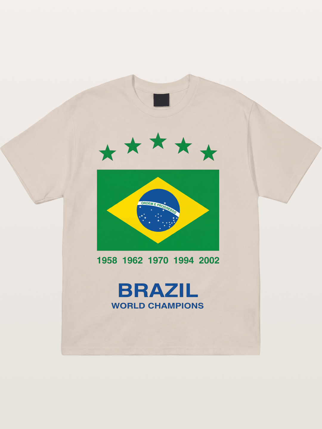 Brazil World Champions Flag Card Cotton T-shirt