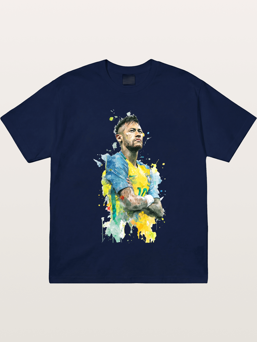 Neymar Brazil Watercolor Print Gildan T-shirt