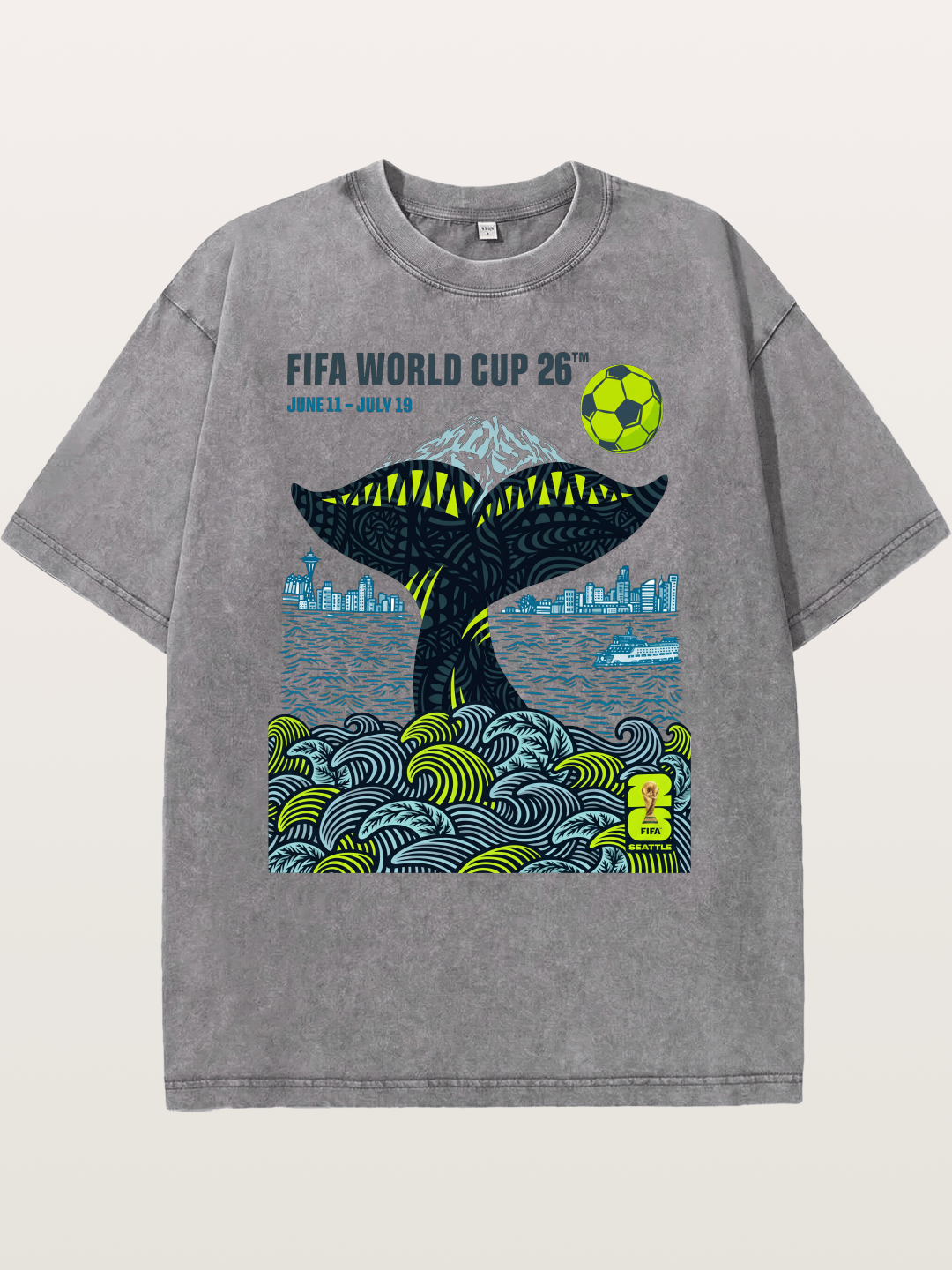 Vancouver 2026 WC Orca Tail Art Washed T-shirt