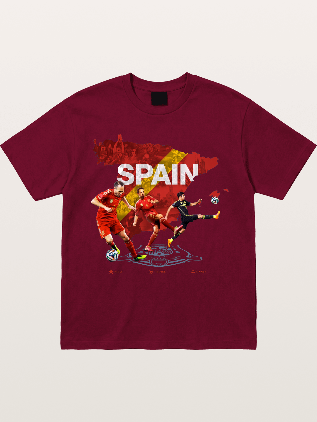 Spain National Team Players Collage Gildan T-shirt