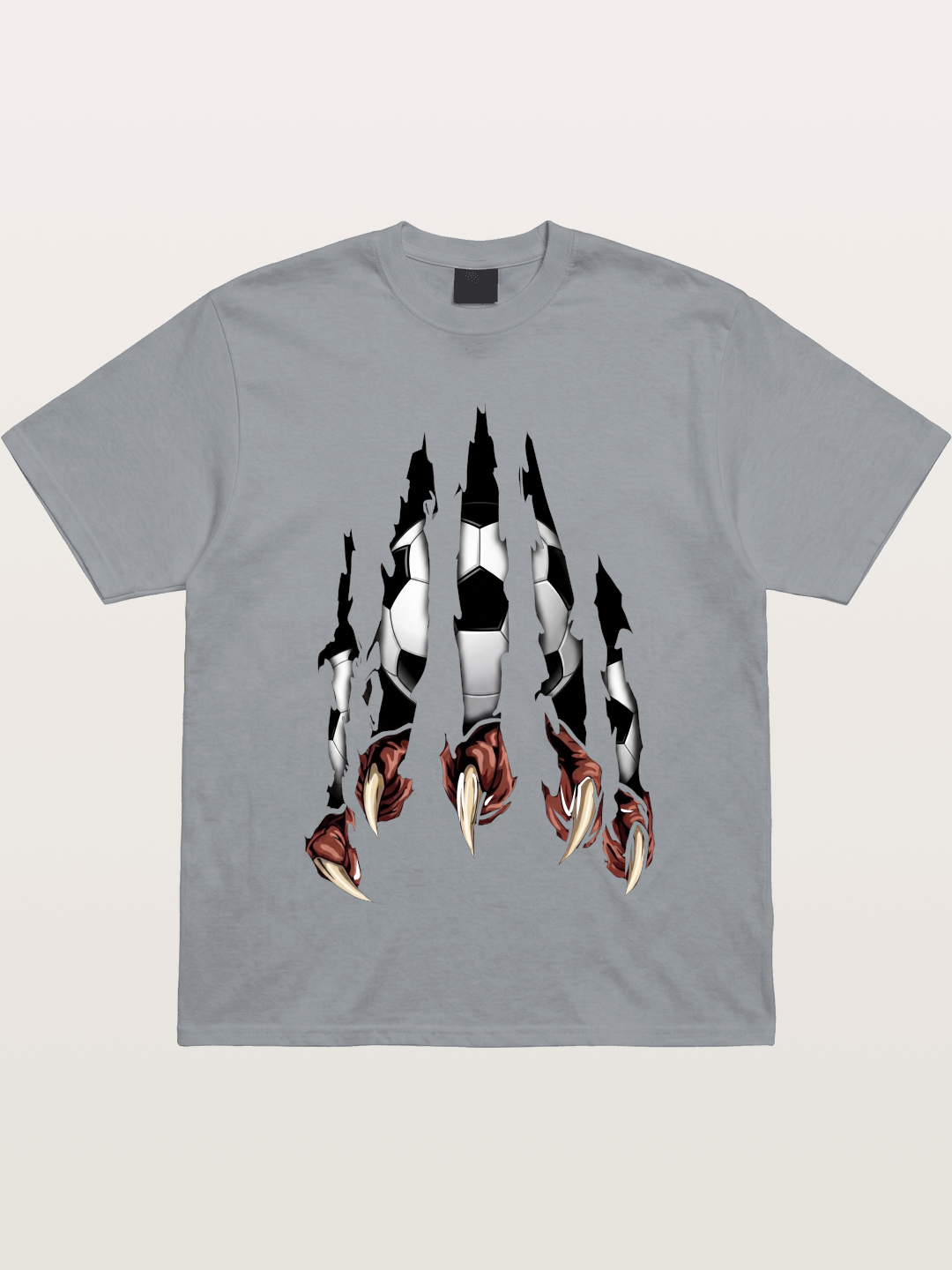 Claw Tear Soccer Reveal Print Gildan T-shirt