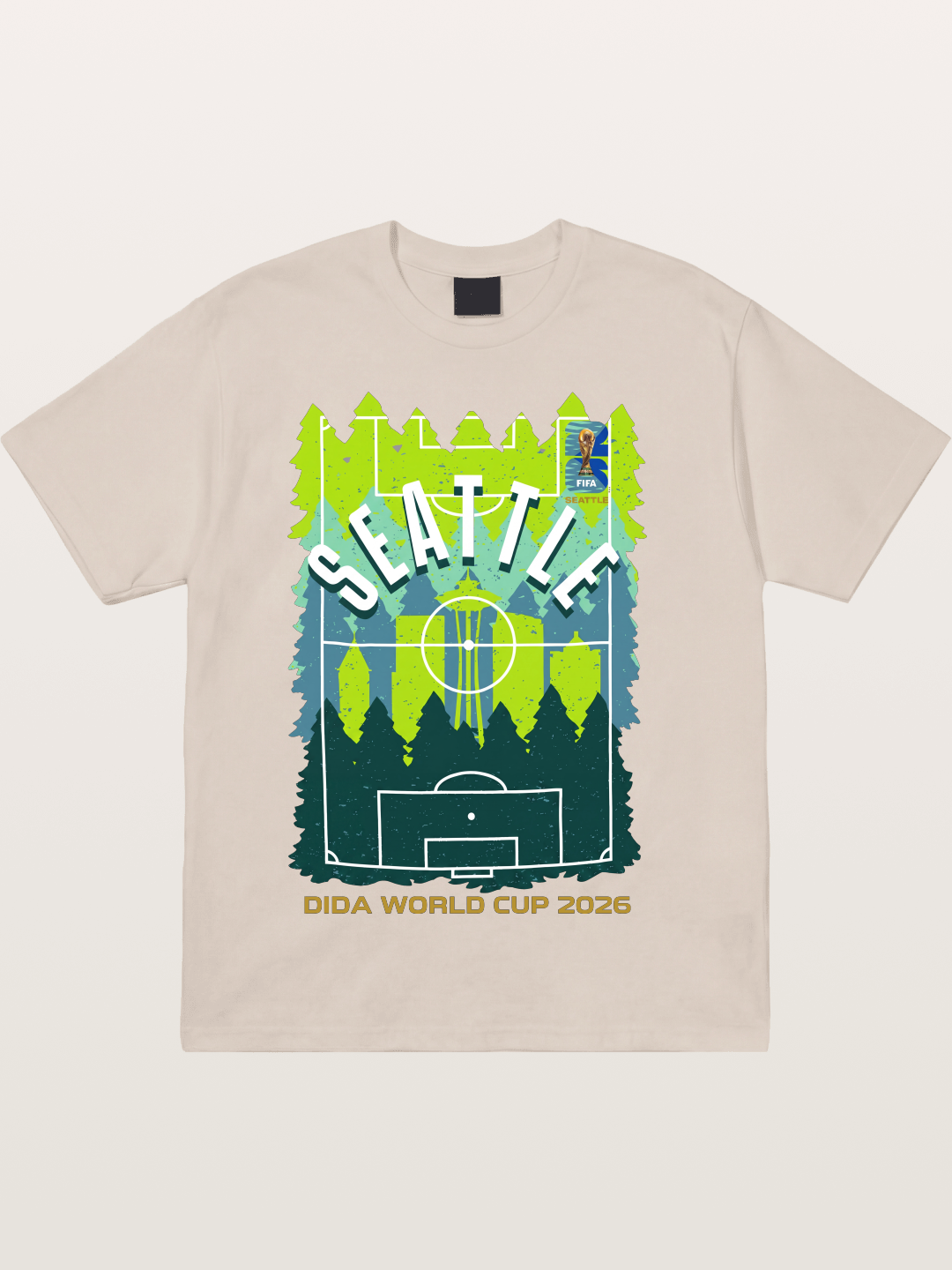 Seattle WC 2026 Forest Soccer Pitch Cotton T-shirt