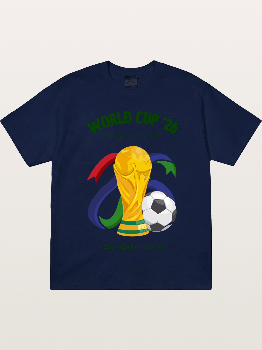 World Cup 26 Trophy and Soccer Ball Gildan T-shirt