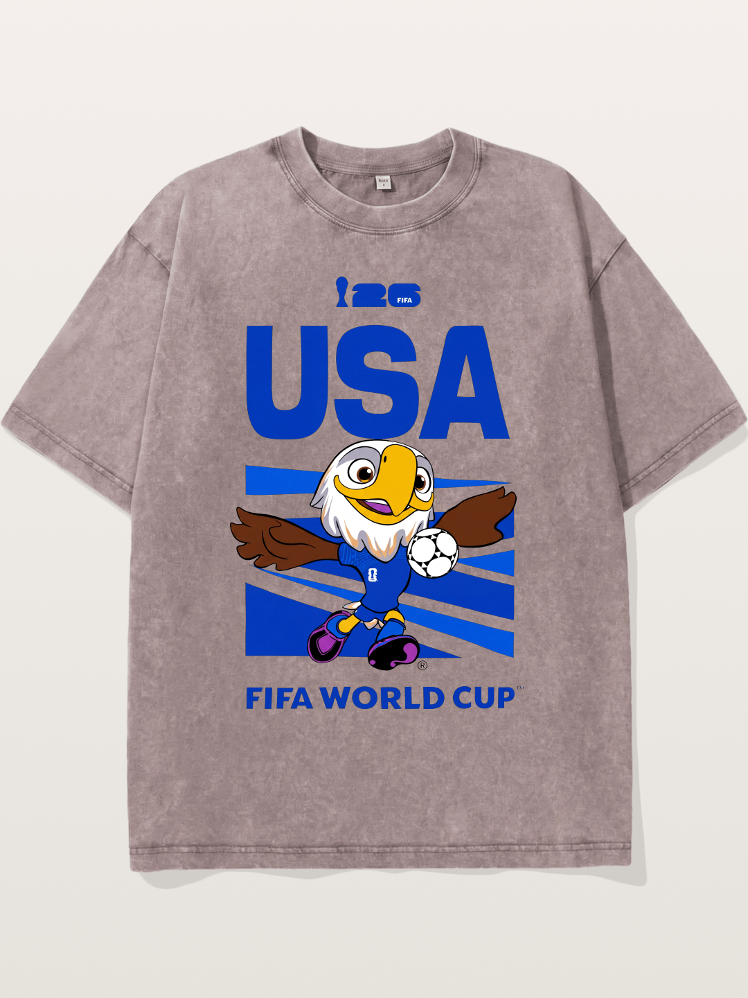 USA WC 2026 Eagle Mascot Design Washed T-shirt