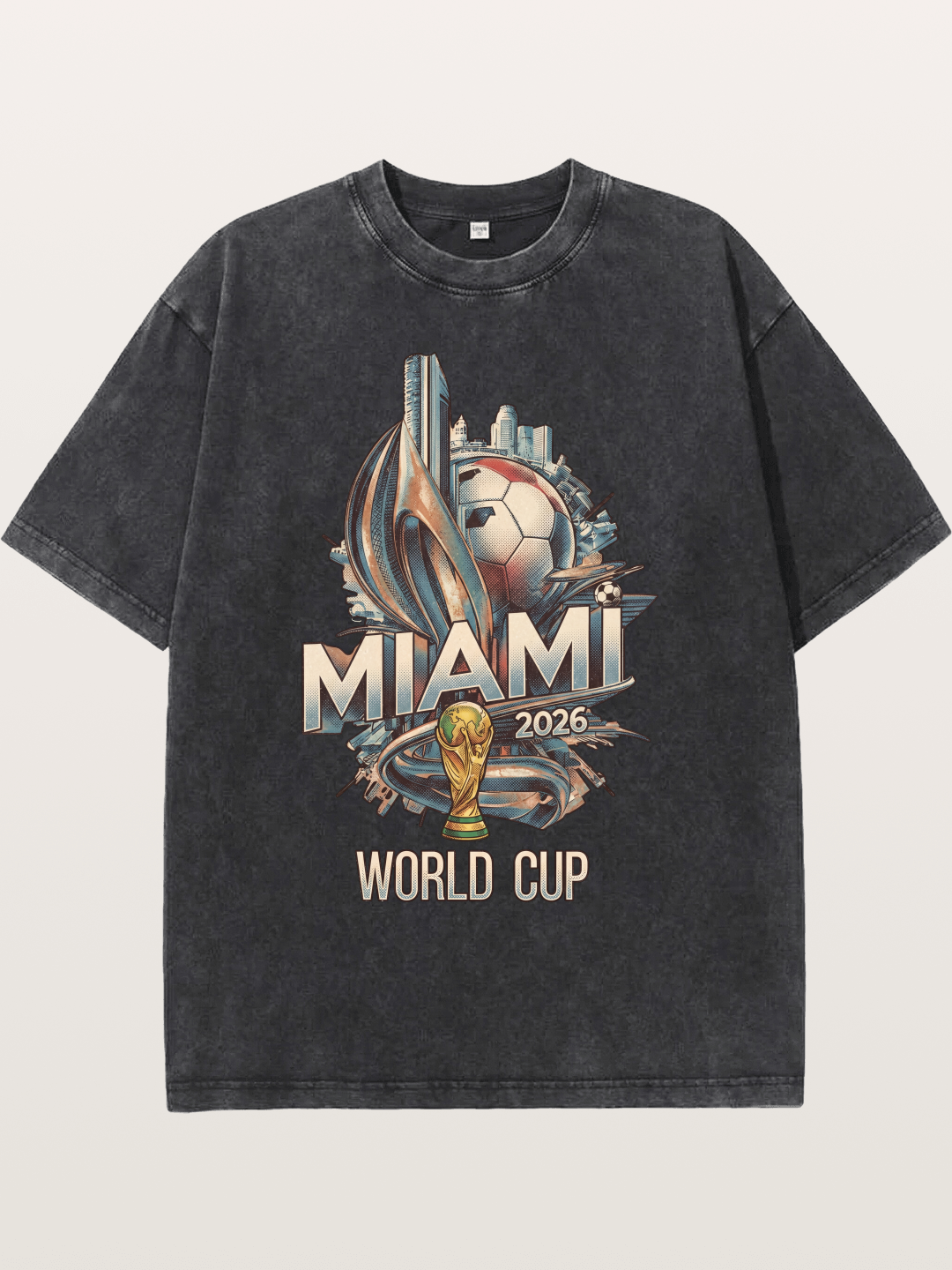 Miami World Cup 2026 Emblem Washed T-shirt
