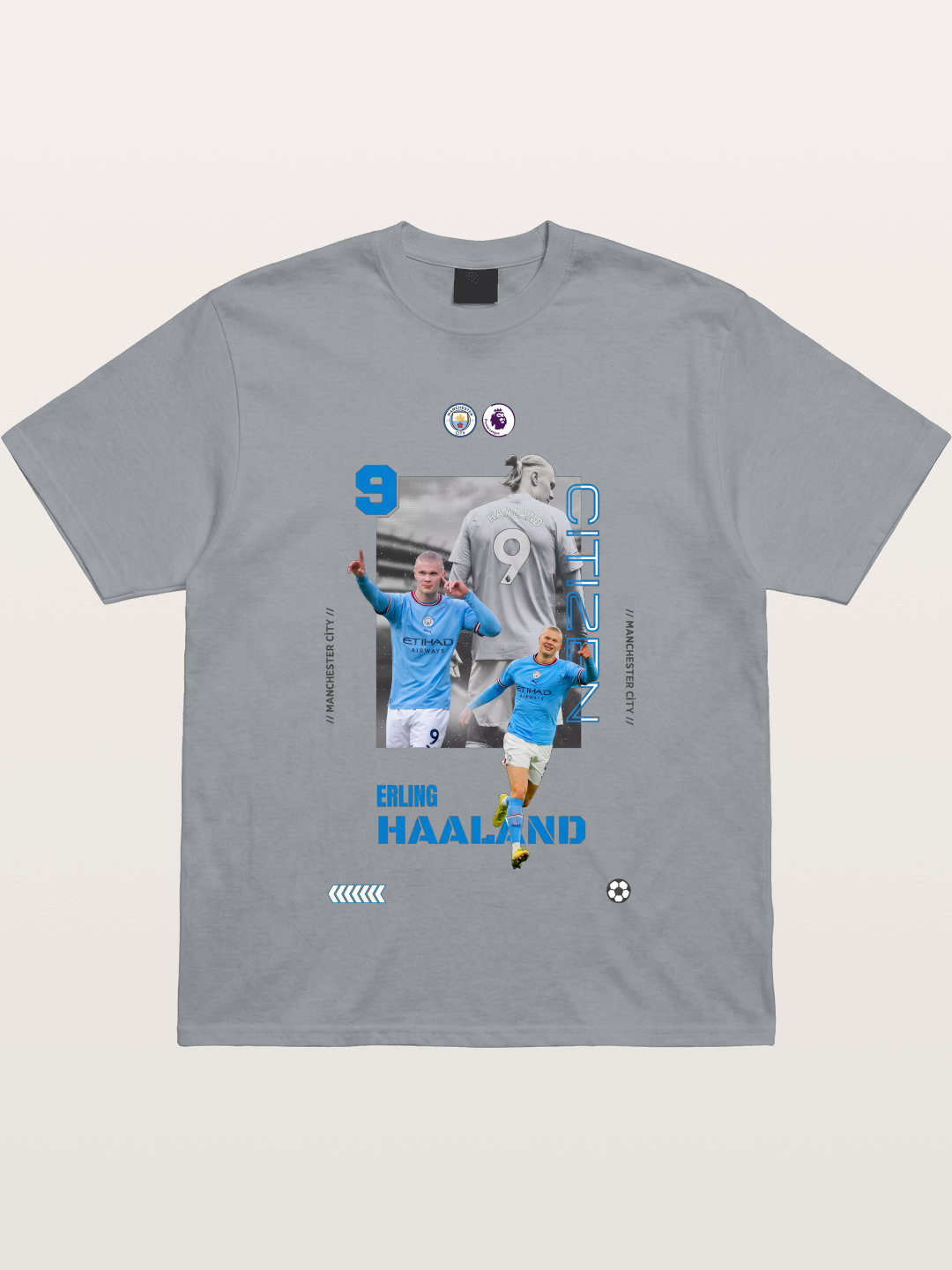 Haaland City Montage Print Gildan T-shirt