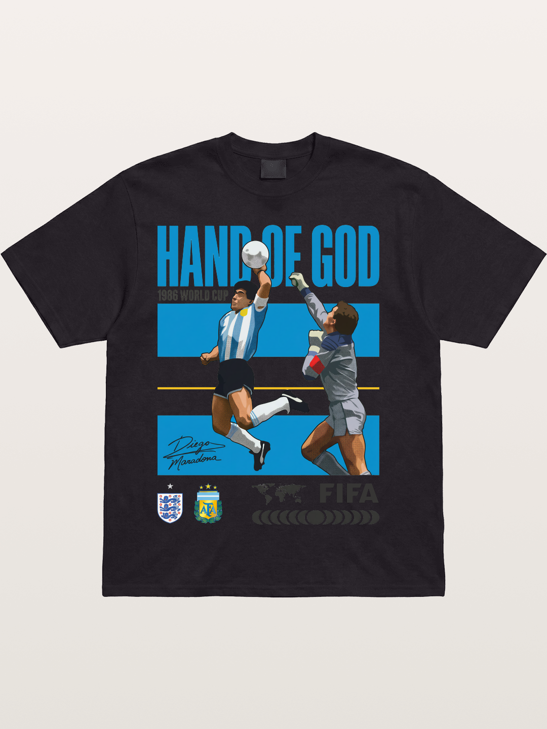 Hand of God 1986 WC Art Cotton T-shirt