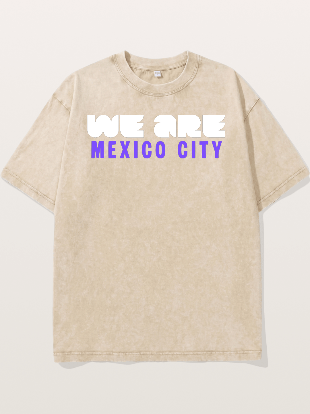 Mexico City Purple Bold Print Washed T-shirt
