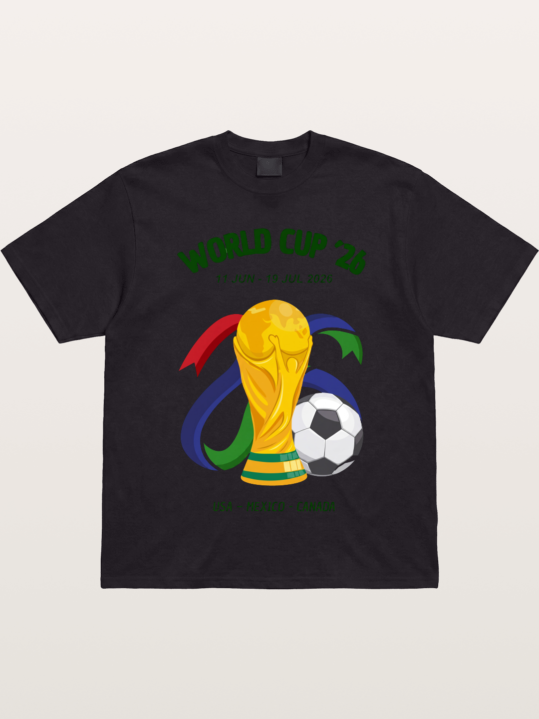 World Cup 26 Trophy and Soccer Ball Gildan T-shirt