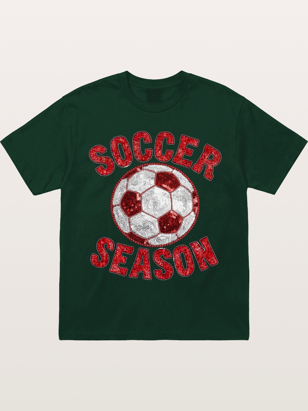 Glitter Soccer Season Badge Gildan T-shirt