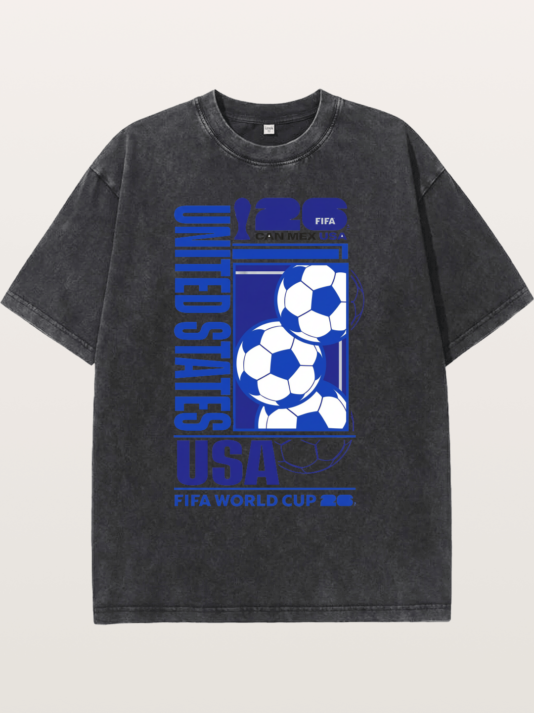 USA Mexico Canada Soccer Art Washed T-shirt