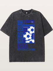 USA Mexico Canada Soccer Art Washed T-shirt