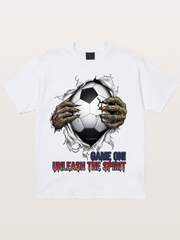 Zombie Claw Tear Soccer Print Cotton T-shirt