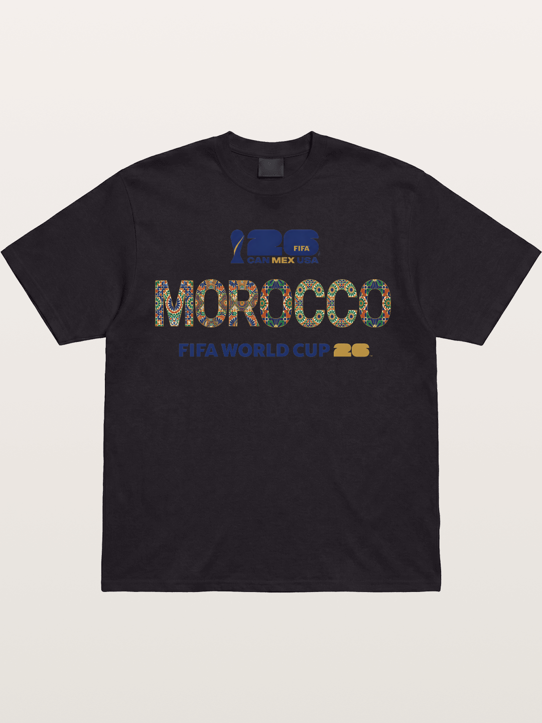 Morocco 2026 Mosaic Typography Gildan T-shirt