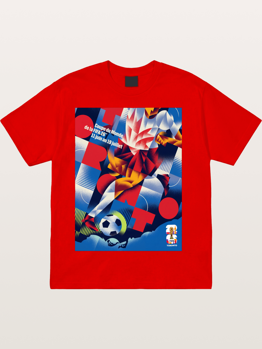 Canada WC 2026 Soccer Player Abstract Cotton T-shirt