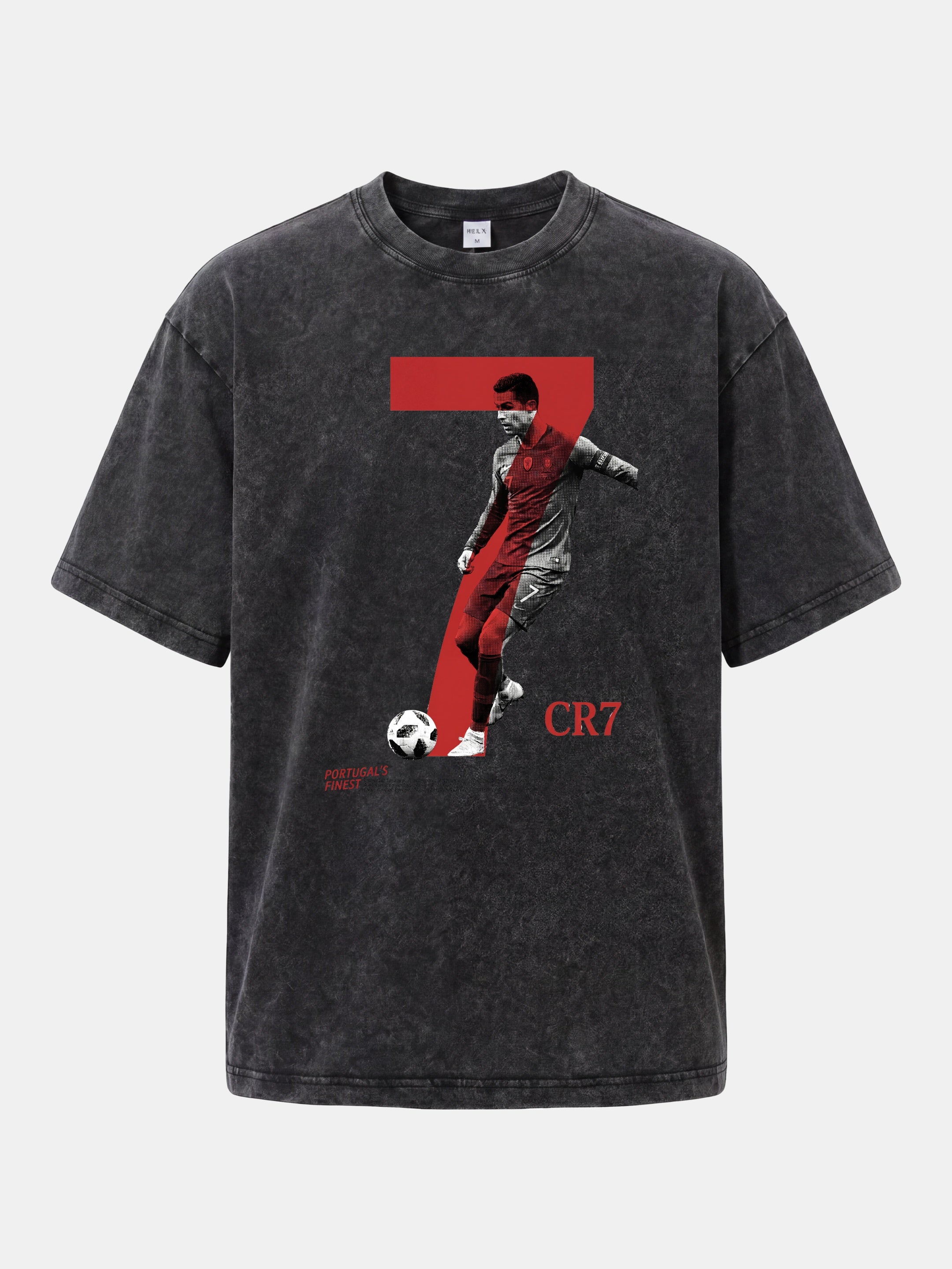 CR7 Portugal Split Portrait Washed T-shirt