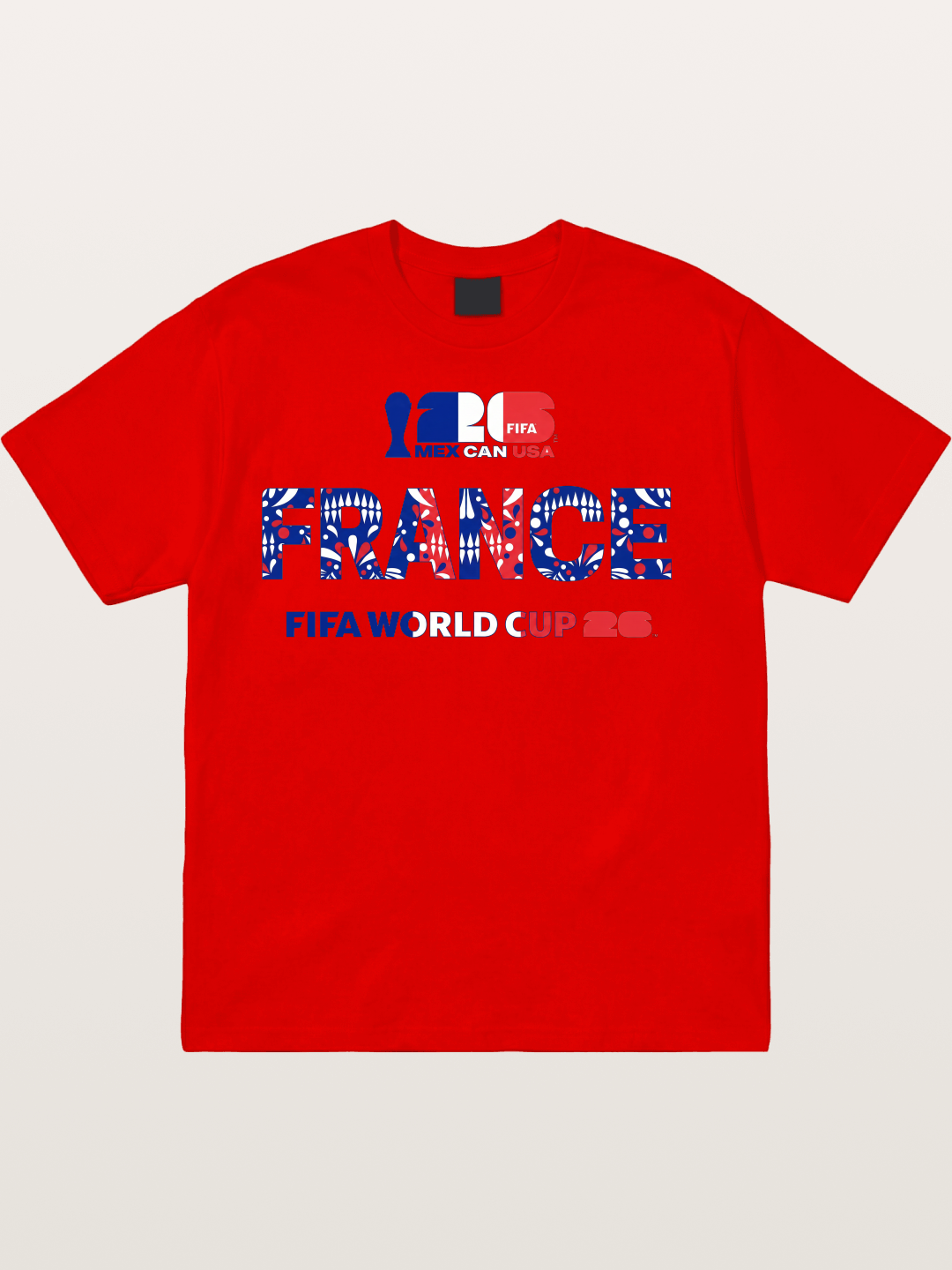 2026 World Cup France Pattern Graphic Cotton T-shirt