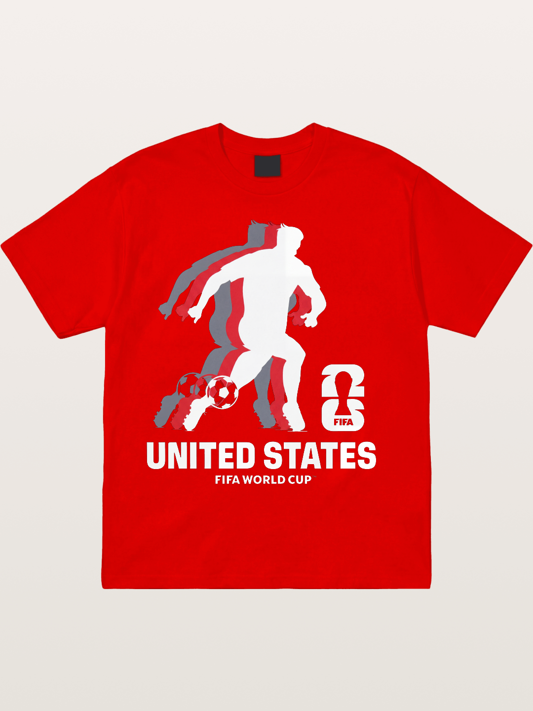 USA WC 2026 Soccer Player Silhouette Cotton T-shirt