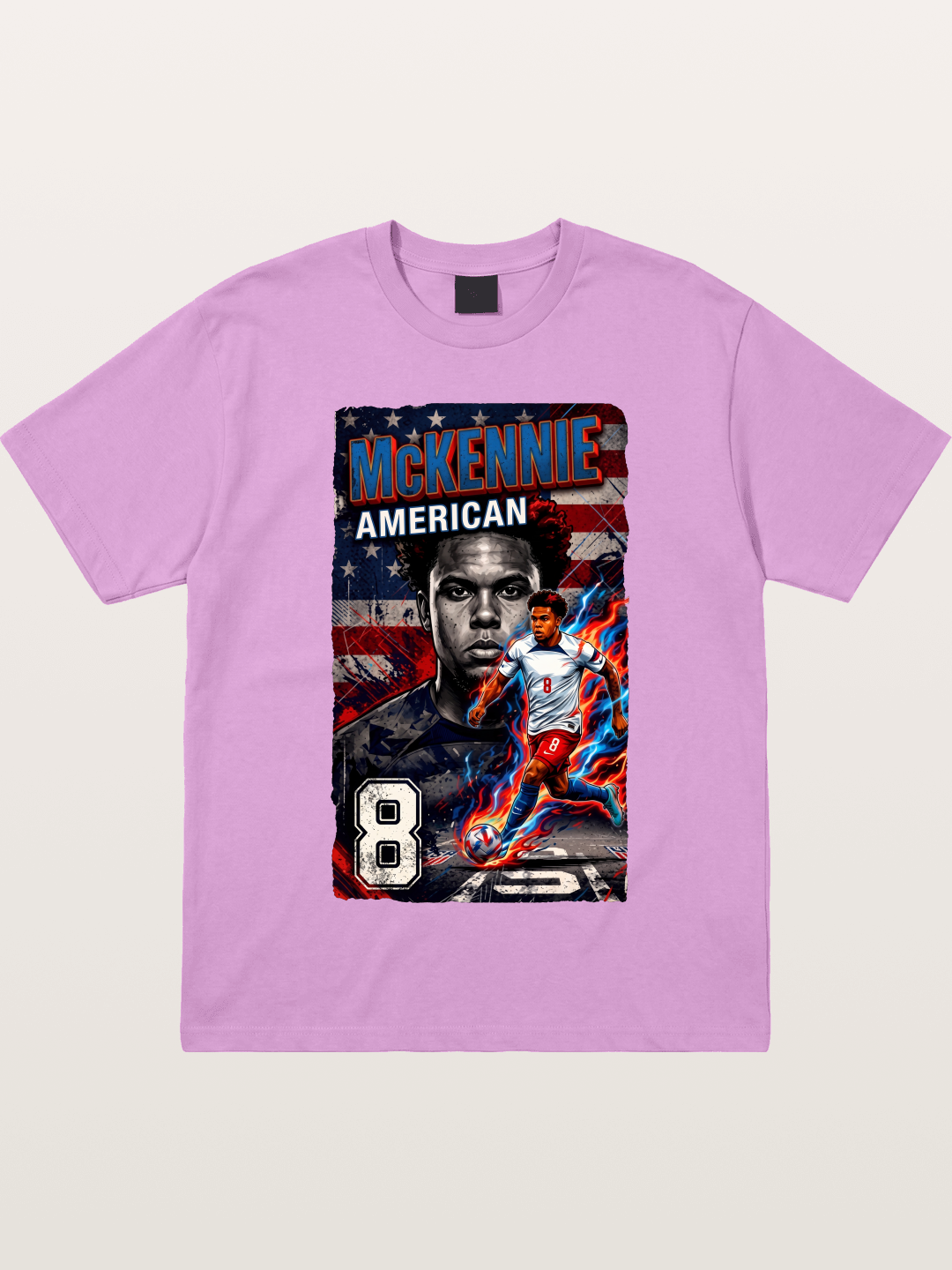 Weston Mckennie Fiery Retro Design Gildan T-shirt