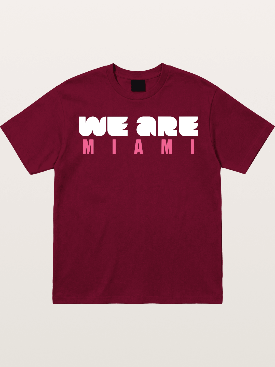 Miami Pink Patterned Letters Gildan T-shirt