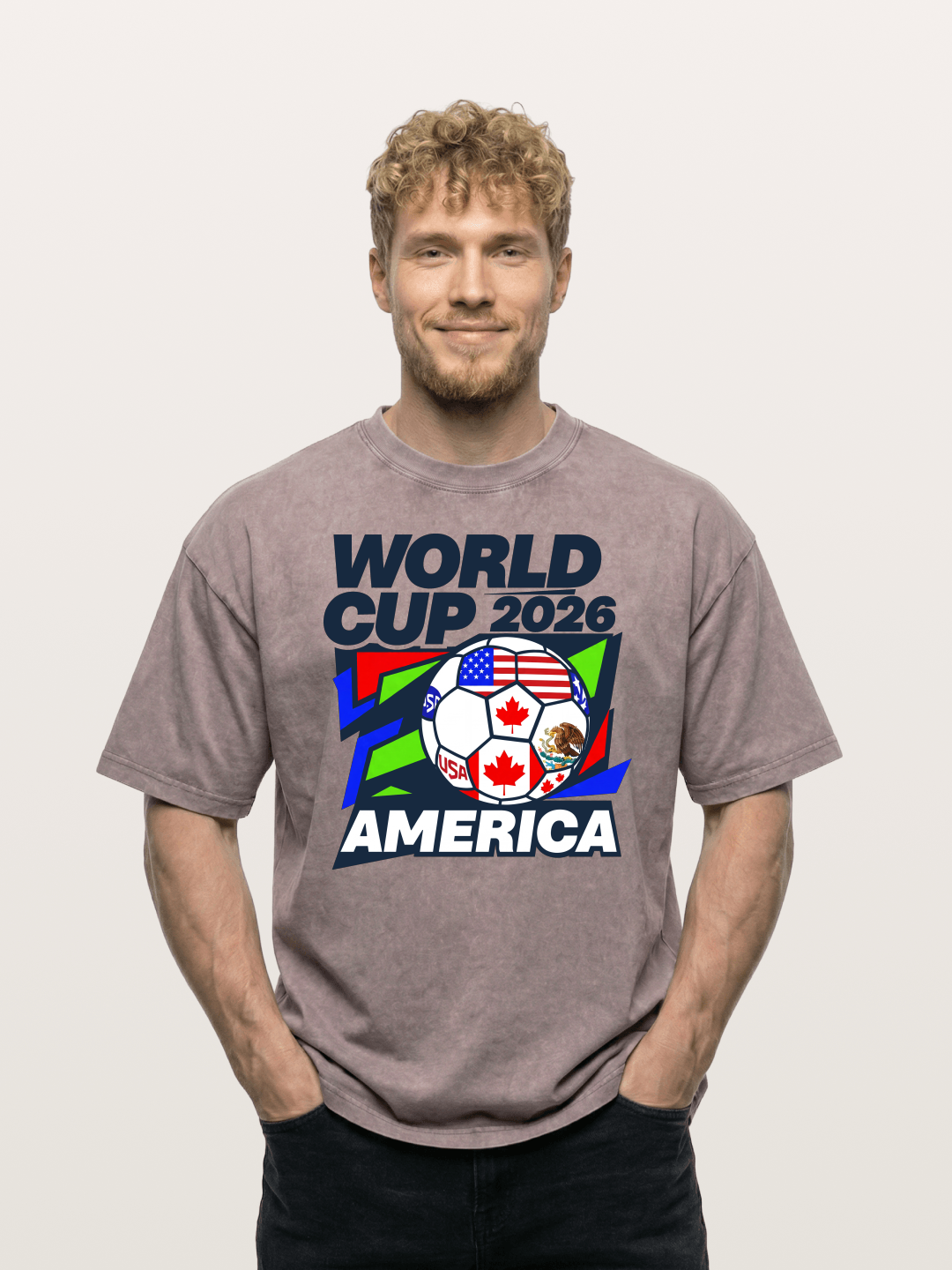 World Cup 2026 America Geometric Washed T-shirt