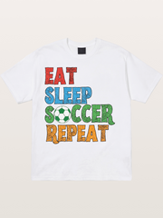 Eat Sleep Soccer Repeat Cotton T-shirt