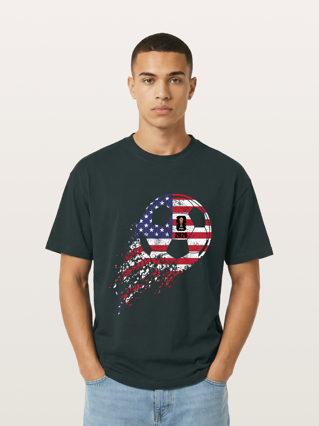 American Flag WC 2026 Ball Gildan T-shirt