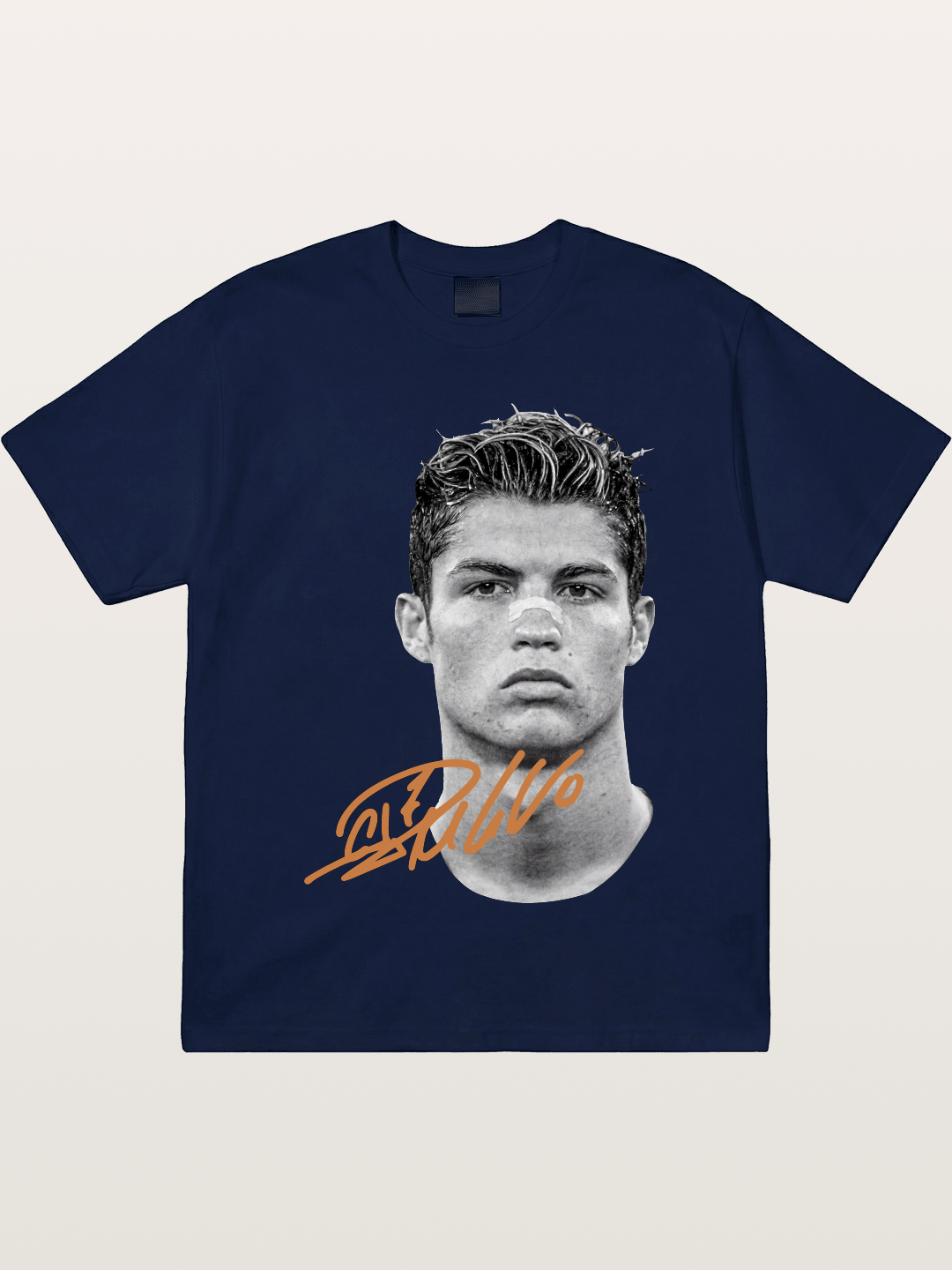 Cristiano Ronaldo Black White Portrait Gildan T-shirt