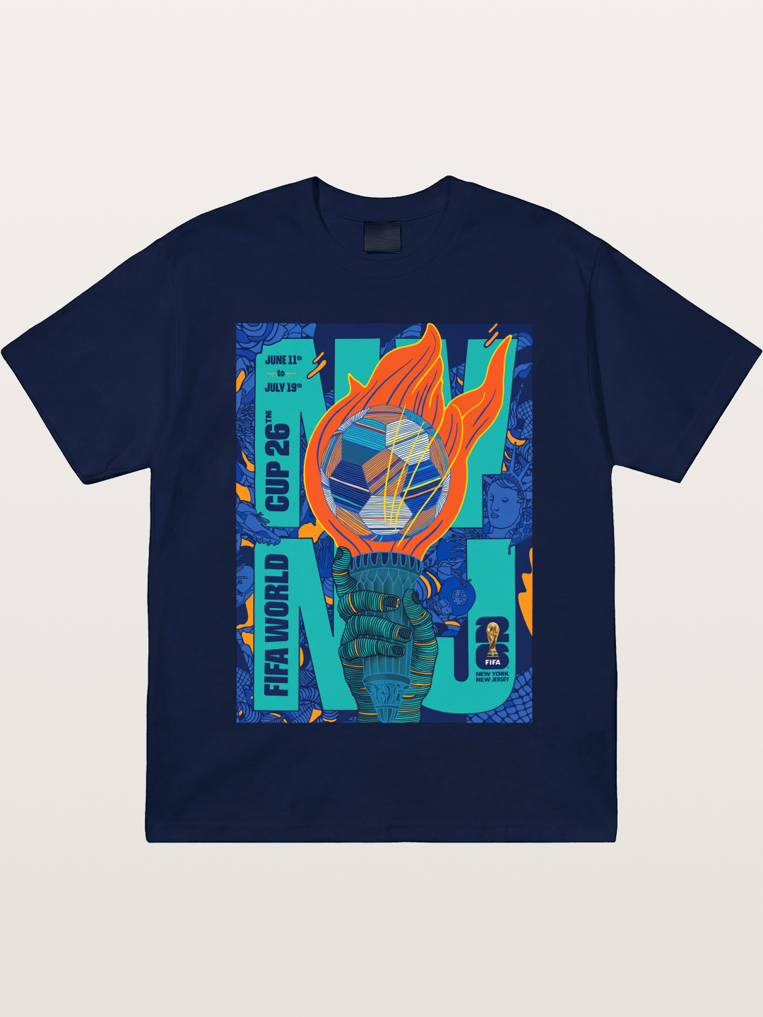 NYNJ WC 2026 Liberty Torch Soccer Gildan T-shirt