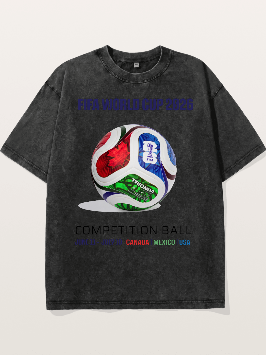 2026 World Cup Official Competition Ball Washed T-shirt