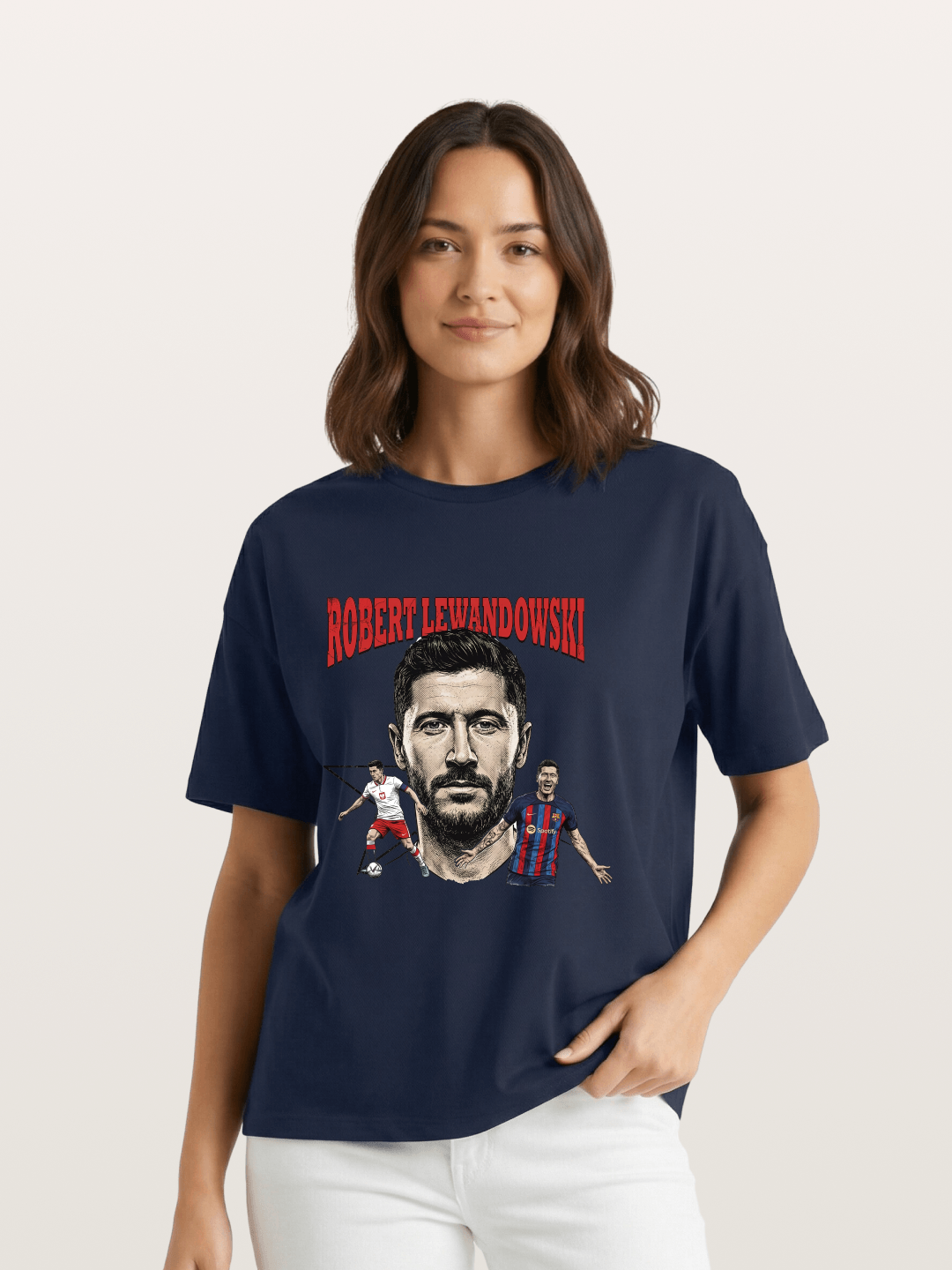 Robert Lewandowski Football Art Gildan T-shirt