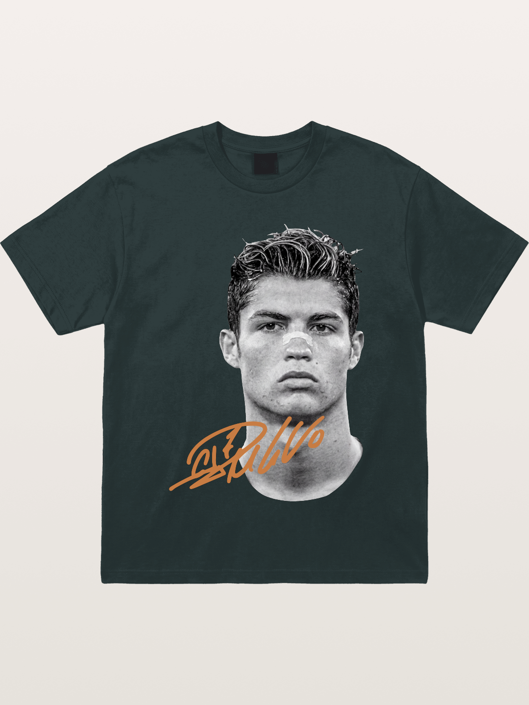 Cristiano Ronaldo Black White Portrait Gildan T-shirt