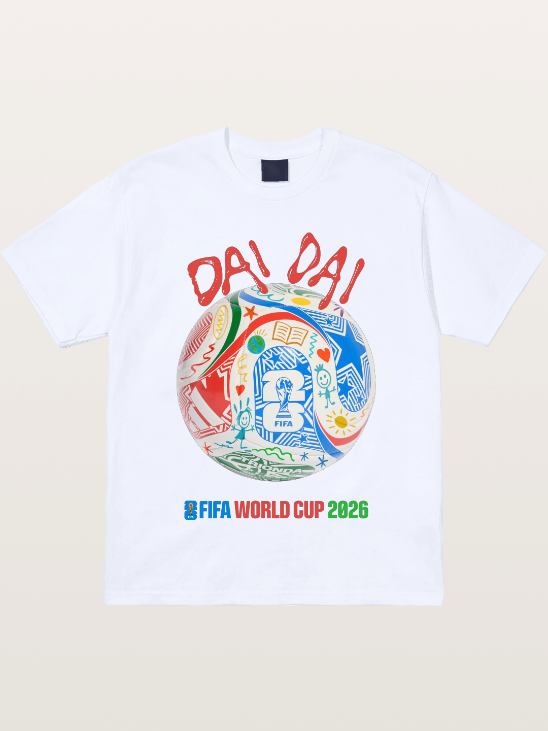 FIFA World Cup 2026 Doodle Soccer Ball Gildan T-shirt