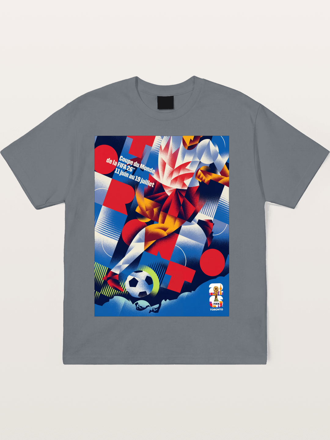 Canada WC 2026 Soccer Player Abstract Cotton T-shirt