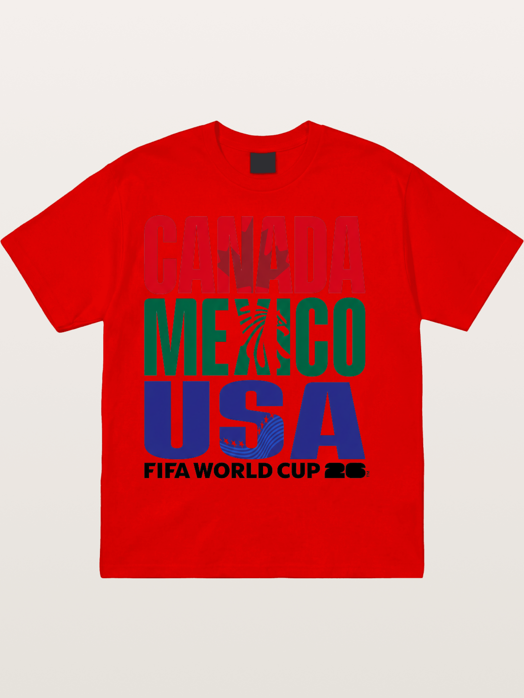2026 World Cup Host Nations Print Cotton T-shirt