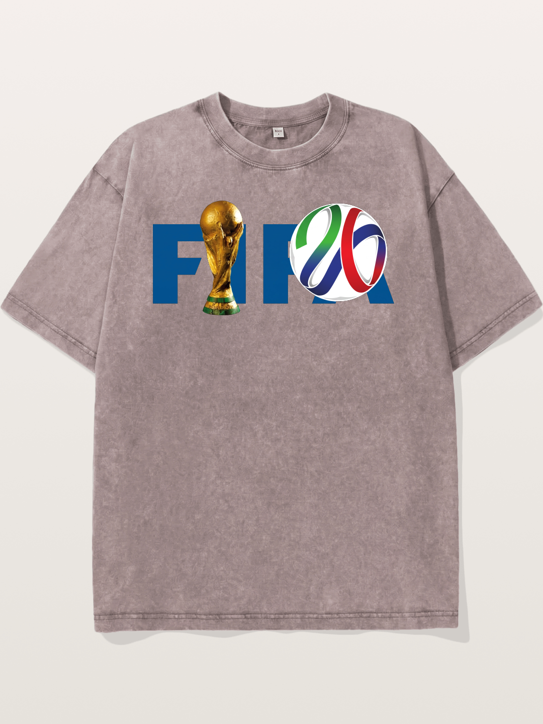 2026 WC Trophy and Color Ring Design Washed T-shirt