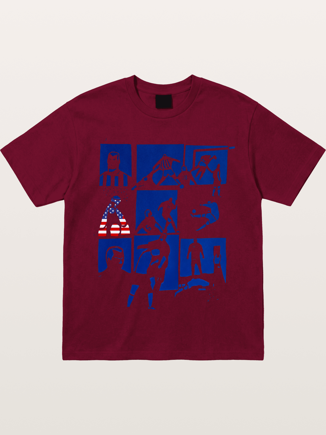 USA Soccer Player Silhouette Grid Gildan T-shirt
