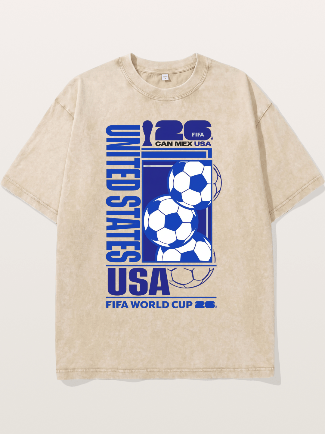 USA Mexico Canada Soccer Art Washed T-shirt