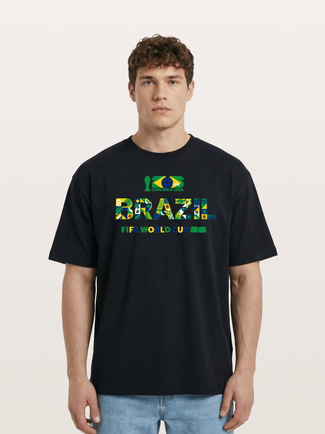 Brazil 2026 Floral Pattern Art Cotton T-shirt