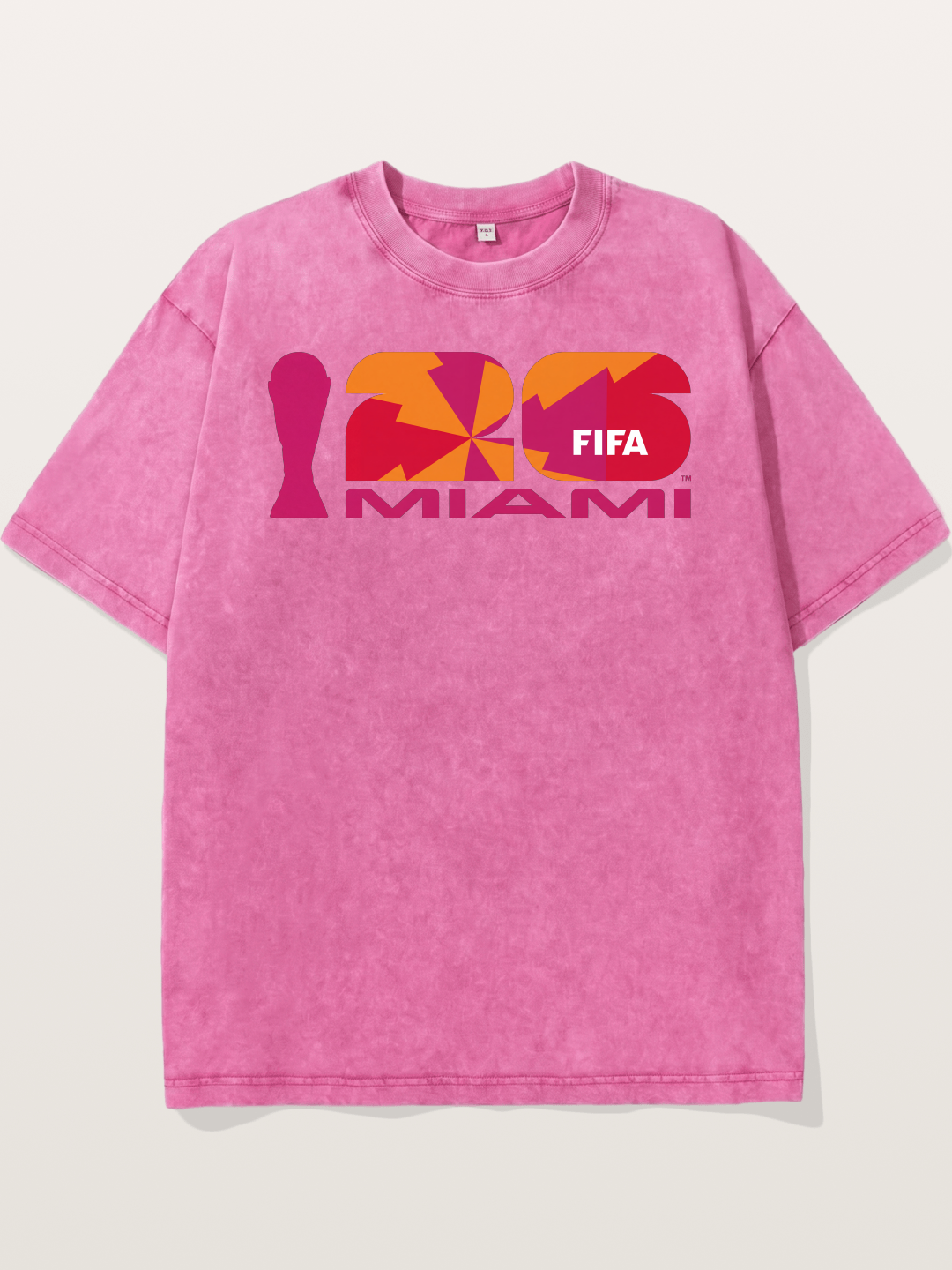Miami WC 2026 Colorful Geometric Logo Washed T-shirt