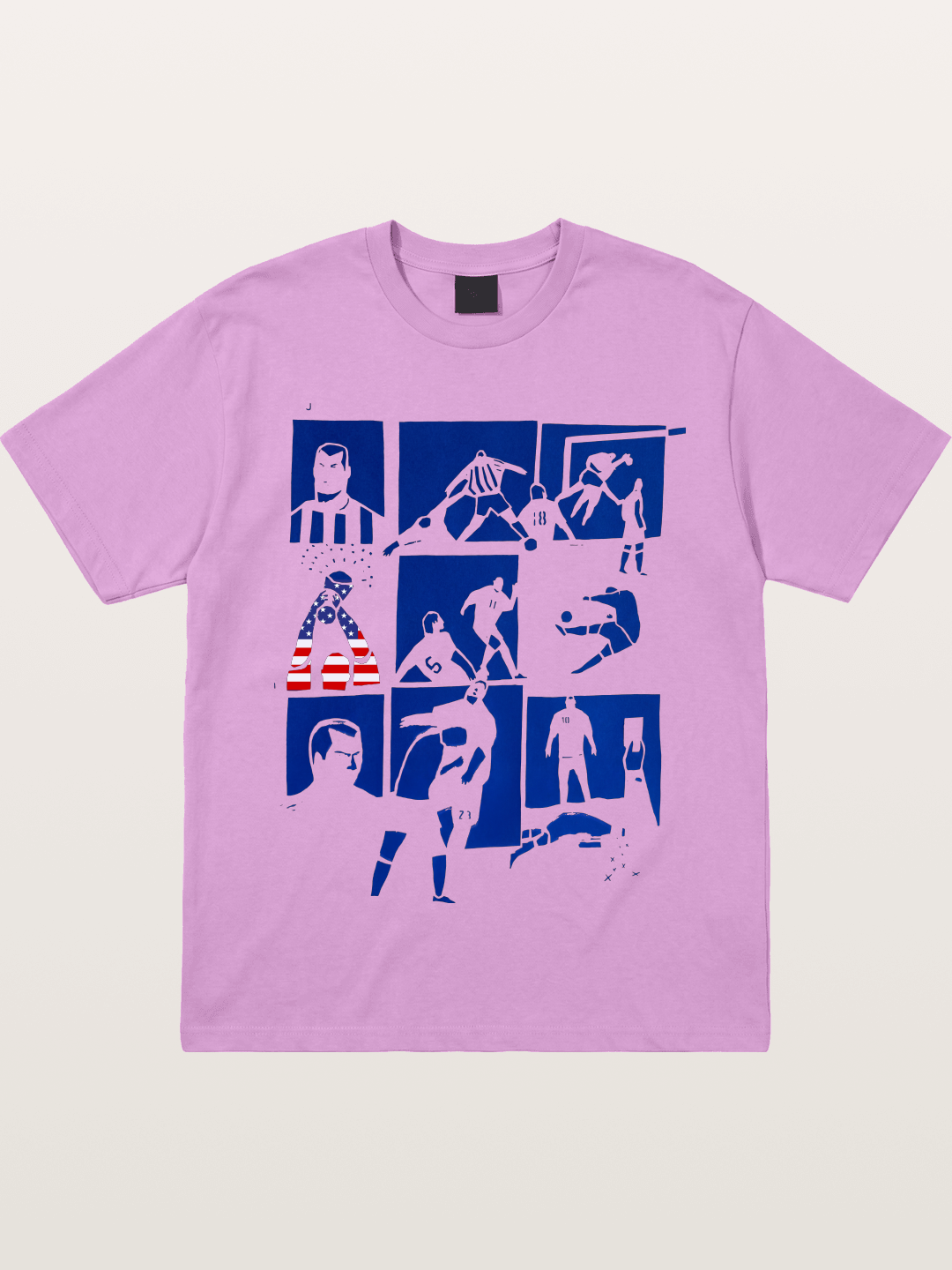 USA Soccer Player Silhouette Grid Gildan T-shirt