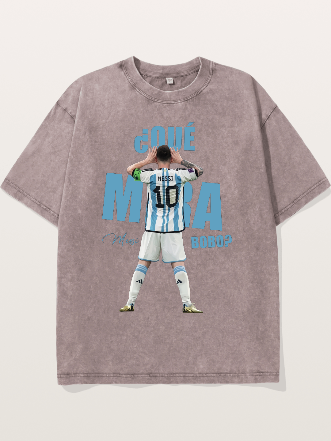 Messi ¿Qué Mirá Bobo Argentin Washed T-shirt