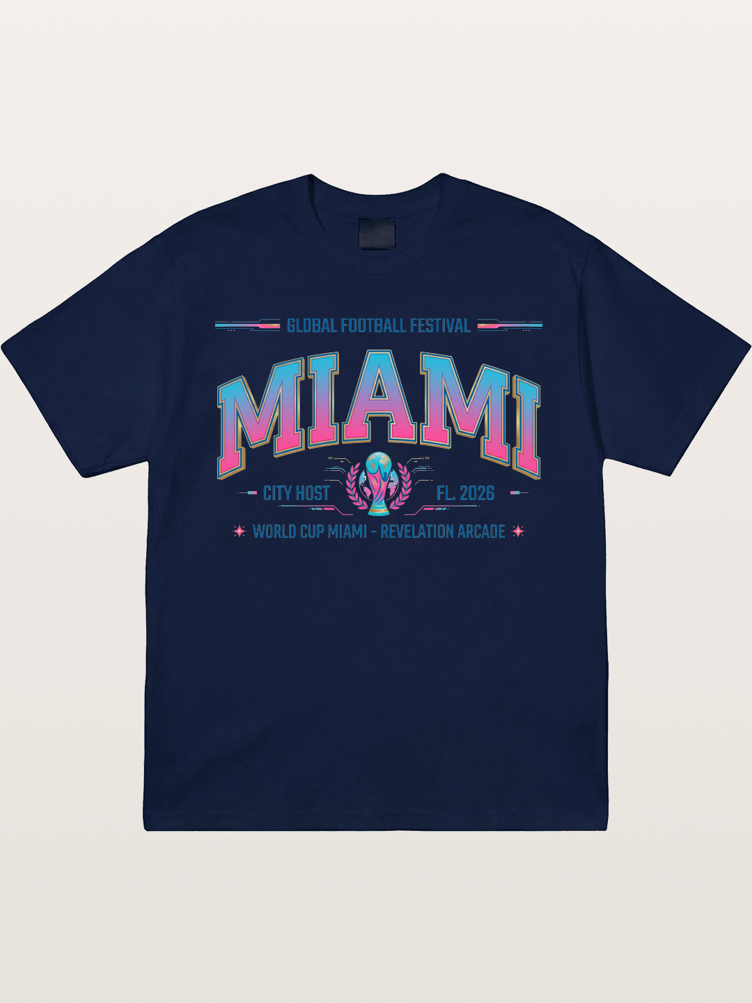 Miami 2026 WC Ombre Typography Gildan T-shirt