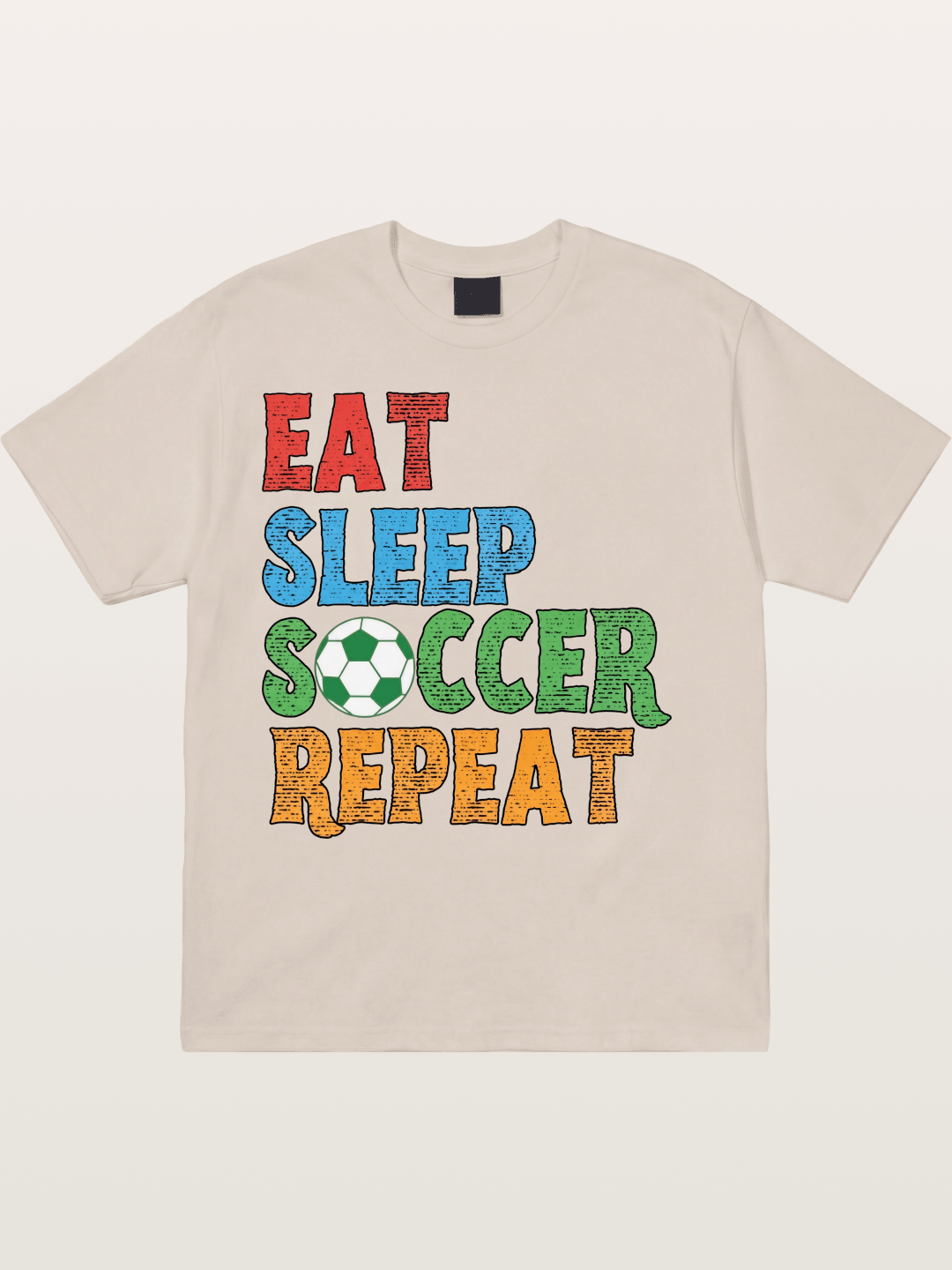 Eat Sleep Soccer Repeat Cotton T-shirt